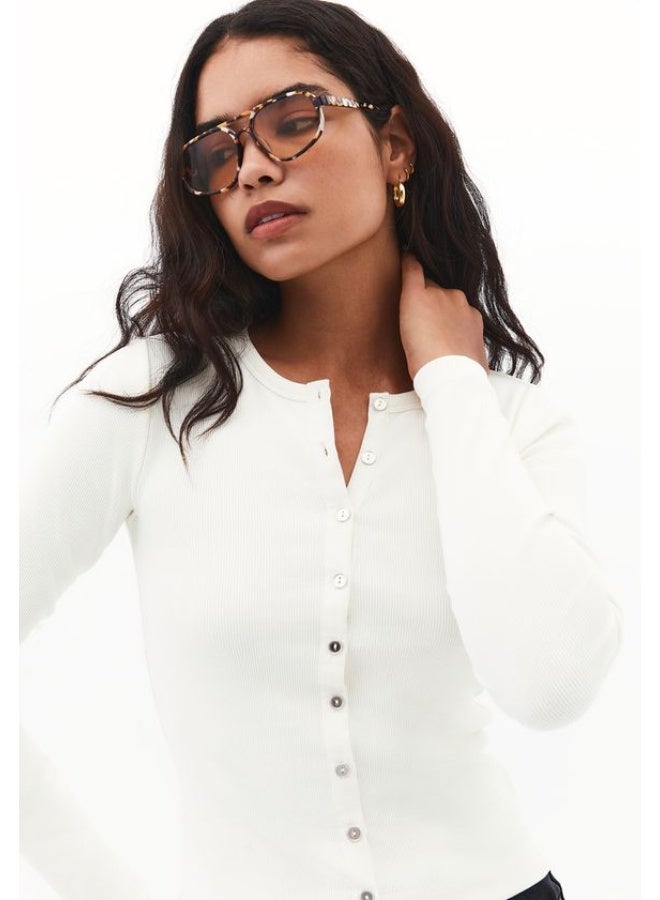 OXXO Crew Neck Button-Down T-Shirt - Image 3